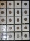 (20) Pocket plastic page with 19 Lincoln Cents, includes 1909P, 09P VDB, 10P, 17P, 43S and etc.