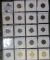 (20) Pocket plastic page with 19 Indian Head Cents dating 1890 to 1908.