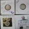 1830 Capped Bust Dime; 1912 P Barber Dime; 78P & 79D Roosevelt Dimes. (the latter two are BU).