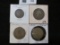 1888 Canada Large Cent; 1916 & 18 Great Britain Large Pennies, & 1937 Ireland Large Penny.
