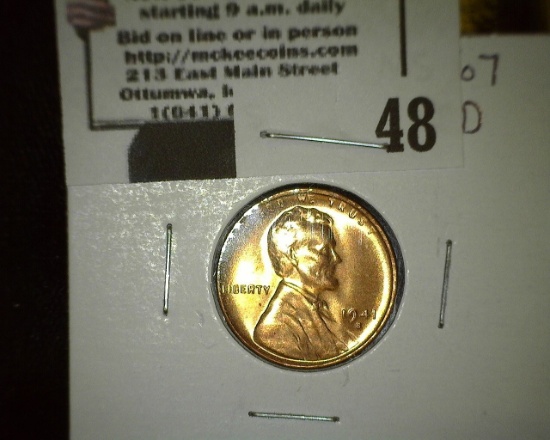 1941 Small S Variety Brilliant Lincoln Cent.
