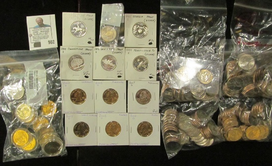 Approximately 200 Washington Quarters including some Proof, some Silver, some Gold-plated, some Holo