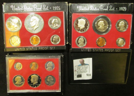 1975 S, 79 S, & 81 S U.S. Proof Sets in original boxes as issued.