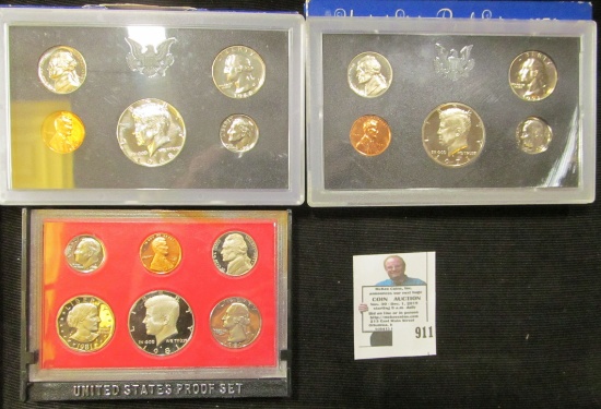 1968 S, 71 S, & 81 S U.S. Proof Sets in original cases as issued, one is missing the box.