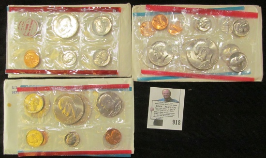 1970, 74, & 76 U.S. Mint Sets, original as issued.