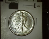 1917 P Walking Liberty Half Dollar, flashy.