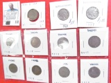 (9) Liberty Nickels dating back to 1895, 1928 & 37 Buffalo Nickels. Circulated.