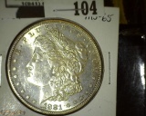 1881 S Morgan Dollar, very attractive grade.