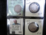 1907, 1919, & 1939 Canada Silver Quarters, grades up to VF-EF.