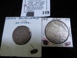 1904 H VG Twenty Cent Piece & 1918 VG Half Dollar from Newfoundland, Canada.