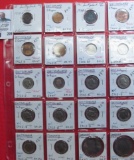 20-pocket plastic page with (20) different Switzerland and Tansania Coins, Most are BU.