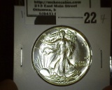 1940 P Walking Liberty Half Dollar, Super Brilliant.