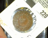 1861 Nova Scotia Large Penny, Fine+.