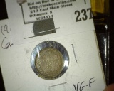 1915 Canada Five Cent Silver, VG-Fine.