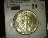 1941 P Walking Liberty Half Dollar, Super Brilliant.