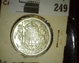 1943 Canada George VI Silver Half-Dollar, AU-Unc.