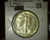 1941 D Walking Liberty Half Dollar, Brilliant Uncirculated.