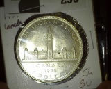 1939 Canada Parliament Commemorative Silver Dollar, BU.