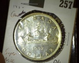 1952 Canada George VI Silver Dollar. Prooflike