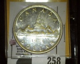 1953 Canada Elizabeth II Silver Dollar, Prooflike.