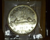 1953 Canada Elizabeth II Silver Dollar,
