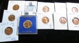 1945S, 47P, D, S, 48D, S, 49S, 50D, 53D, & 55S Lincoln Cents, all Brilliant Uncirculated.