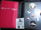 1982 Canada Silver Proof Set with Voyageur and Bison Skull Silver Dollars, case is a little rough.