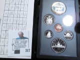 1985 Canada Silver Proof Set with Voyageur and National Parks 