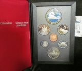 1986 Royal Canadian Mint Proof Set with both the Silver Commemorative 