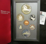 1986 Royal Canadian Mint Proof Set with both the Silver Commemorative 