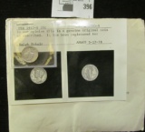 1942 S Mercury Silver Dime with ANACS certificate of authenticity from 1978.