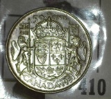 1951 Canada George VI Silver Half-Dollar,