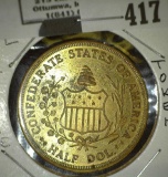 Confederate States of America Montgomery Civil War Centennial Half Dollar, Feb. 14, 1961.