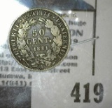 1881A Silver France Fifty Centimes.