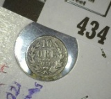 1859 Sweden Silver 10 Ore.