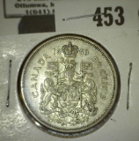 1959 Canada Silver Half Dollar.