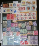 (64) Old U.S. Stamps, some attached to partial envelopes.