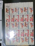 (30) Mint Scott # C109-112 .35c Stamps in a partial sheet, mint, unused. ($10.50 face)