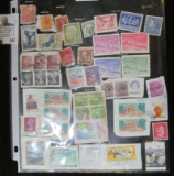 (45) Old Foreign Stamps in a plastic page.