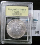 1886 P Morgan Silver Dollar slabbed by 