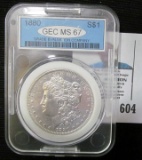1880 P Morgan Silver Dollar slabbed by 