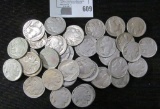 (40) Old dated Buffalo Nickels. All Pre 1939.