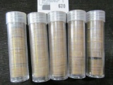 (250) approximately Old U.S. Wheat Cents including some WW II steel cents, all in plastic tubes.