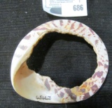 Ornate  Odd and curious Abalone Shell Bracelet Money from the Meo Tribe in Laos.