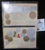 South Africa & Mexico Coin verifier Post cards with coin specifics.