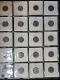 (20) Pocket plastic page with 19 Lincoln Cents, includes 1909P, 09P VDB, 10P, 17P, 43S and etc.