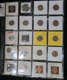 (20) Pocket plastic page with 22 Lincoln Cents, includes 1919S to 70 S, some BU.