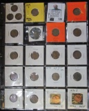 (20) Pocket plastic page with 21 Lincoln Cents, includes 1909P VDB, 12D, 13 S,  and others dating up