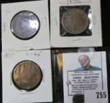 1831, 1846, & 1851 U.S. Large Cents. Good to VG+.