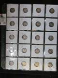 Twenty-pocket plastic page with (20) Mercury Dimes, includes 1920P, D, S, 31P, D & much more.